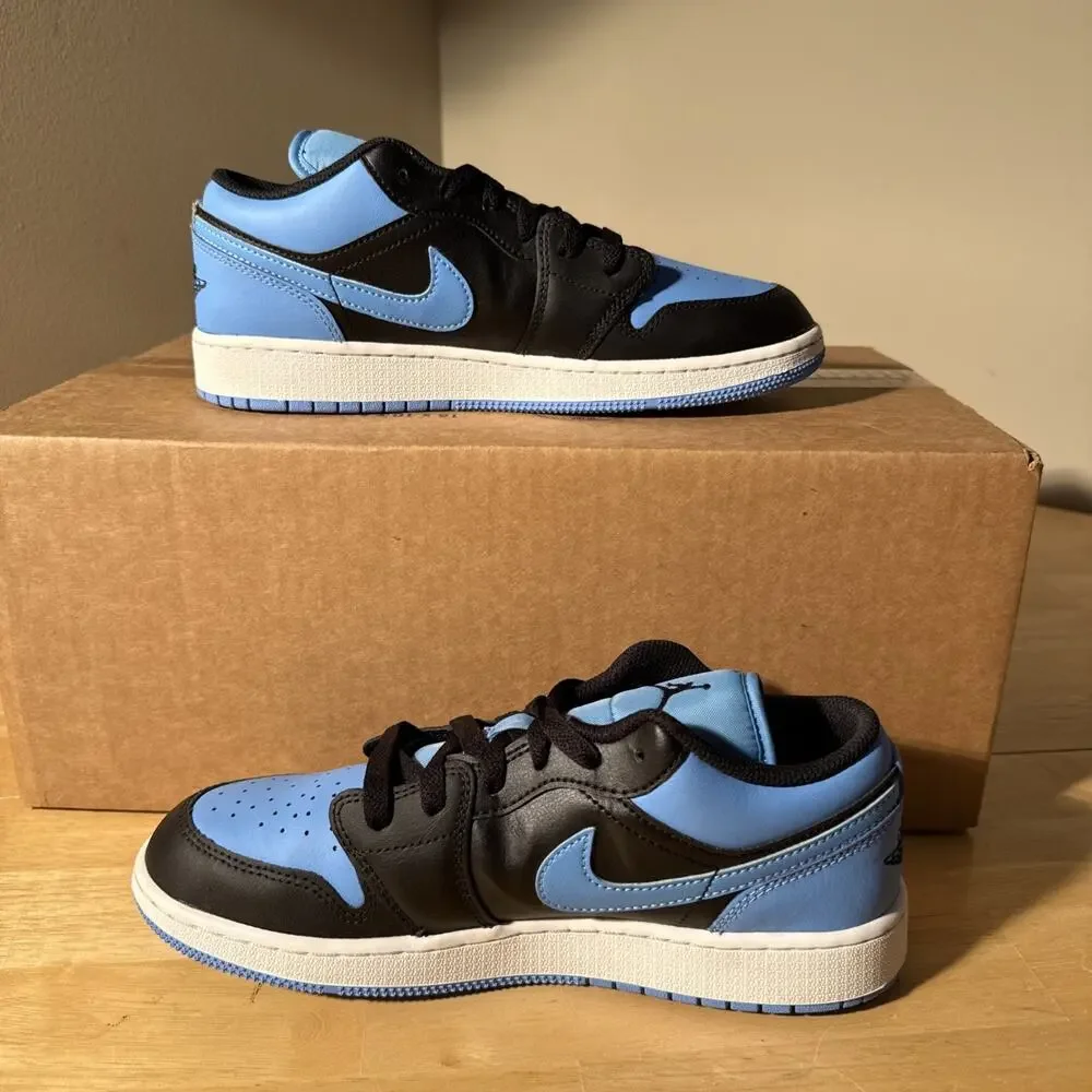 Air Jordan 1 Low GS 'University Blue' 553560-041 Blue/Black/White Size 7Y 8.5W